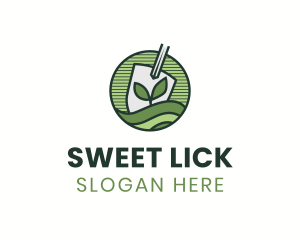 Shovel Sprout Lawn logo design