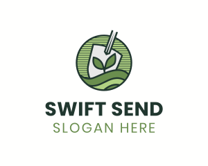 Shovel Sprout Lawn logo design