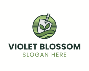 Shovel Sprout Lawn logo design