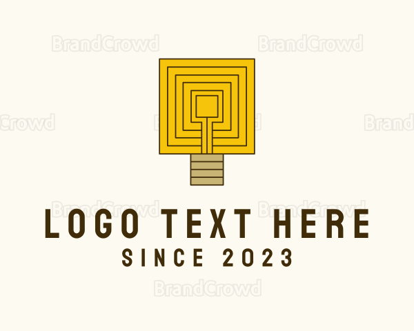 Maze Light Bulb Logo