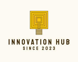 Incubator - Maze Light Bulb logo design