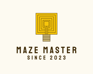 Maze Light Bulb  logo design