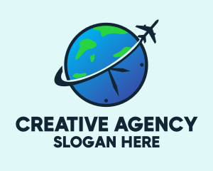 Agency - Travel Agency Clock logo design