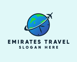 Travel Agency Clock  logo design