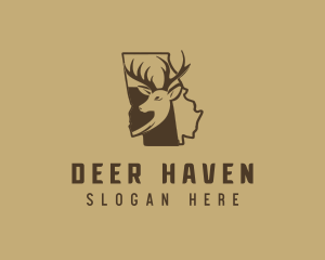 Deer Moose Map logo design