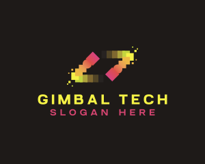 Motion Tech Pixel logo design