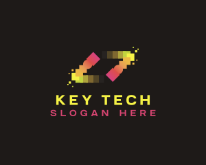 Motion Tech Pixel logo design