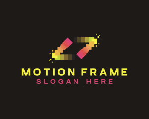 Motion Tech Pixel logo design