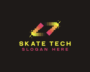 Motion Tech Pixel logo design