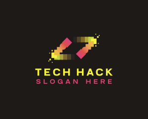 Motion Tech Pixel logo design