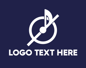 Song - Musical Note Sign logo design