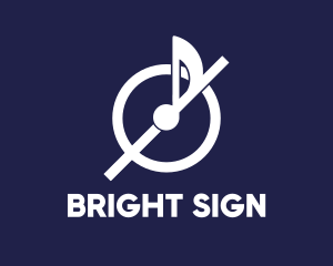 Sign - Musical Note Sign logo design