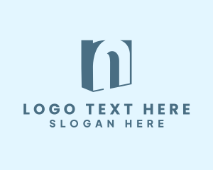 Lettermark - Architecture Arc Letter N logo design