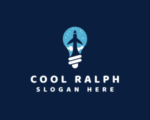 Travel - Lightbulb Airplane Travel logo design