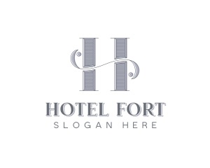 Boutique Hotel Elegant Letter H logo design