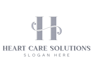 Boutique Hotel Elegant Letter H logo design