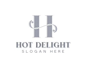 Boutique Hotel Elegant Letter H logo design