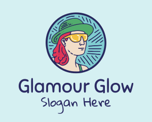 Colorful Sunnies Girl Logo