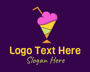 Colorful Sherbet Dessert Logo