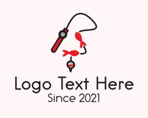 Lure - Fishing Pole Lure logo design