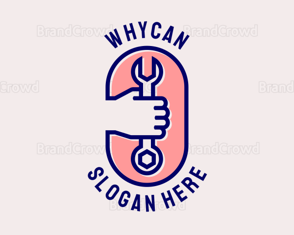 Mechanic Repair Wrench Logo