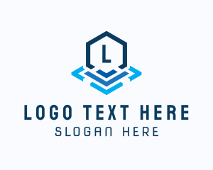 Web Hosting - Tech Startup  Hexagon logo design