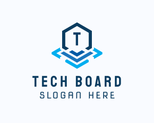 Tech Startup  Hexagon  logo design