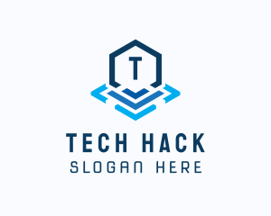 Tech Startup  Hexagon  logo design