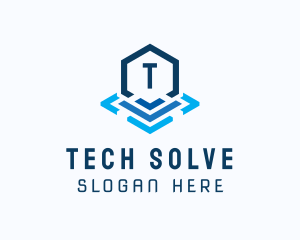 Tech Startup  Hexagon  logo design