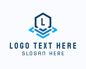 Circuitry - Tech Startup  Hexagon logo design