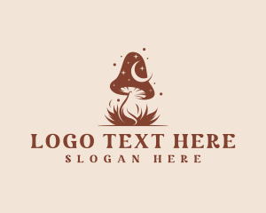 Holistic - Eco Magical Mushroom logo design