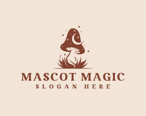 Eco Magical Mushroom logo design