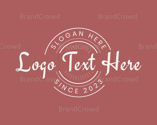 Round Cursive Business Logo