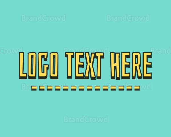 Cartoon Underline Text Logo