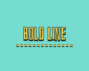 Underline - Cartoon Underline Text logo design