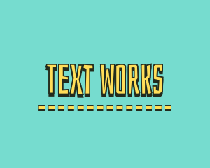 Text - Cartoon Underline Text logo design
