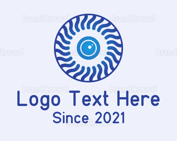 Blue Camera Swirl Logo