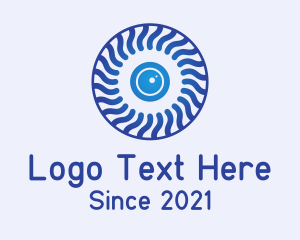 Vlog - Blue Camera Swirl logo design