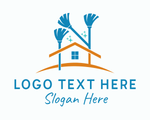 Broom - Clean Broom Housekeeping logo design