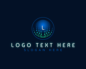 Sharing - Network Link Technology logo design