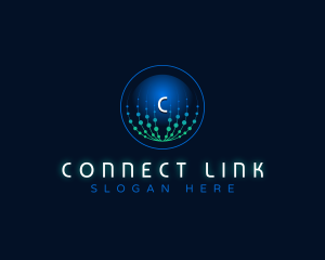 Network Link Technology logo design