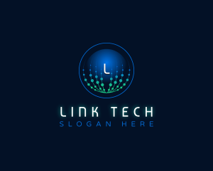 Network Link Technology logo design