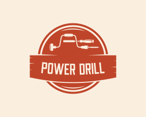 Carpentry Chisel Drill logo design