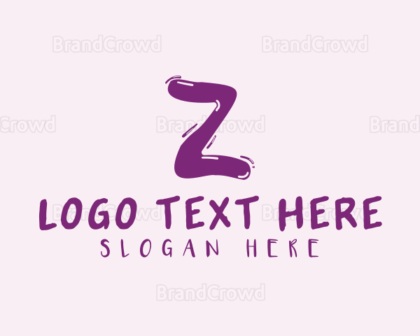 Purple Liquid Soda Letter Z Logo