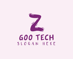 Goo - Purple Liquid Soda Letter Z logo design