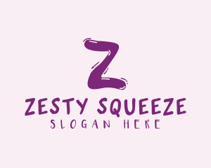 Purple Liquid Soda Letter Z logo design