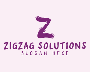 Purple Liquid Soda Letter Z logo design