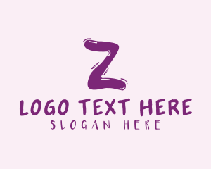 Kids - Purple Liquid Soda Letter Z logo design