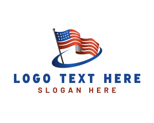 Veteran - American Flag Patriot logo design