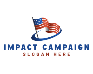 Campaign - American Flag Patriot logo design